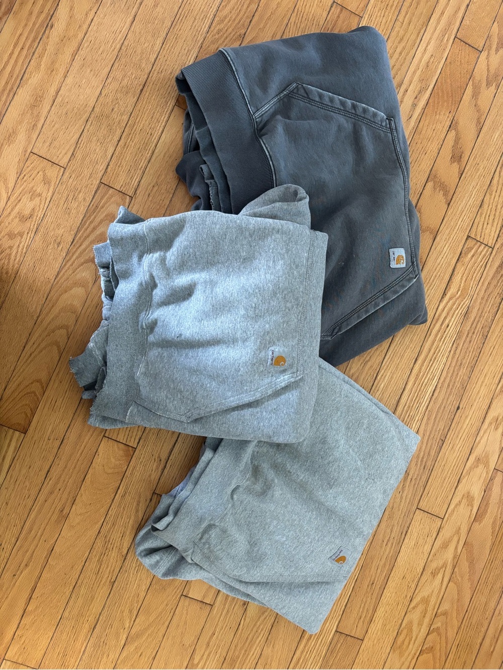 Carhartt men’s hoodies in Light Gray and Charcoal size XXL and XL